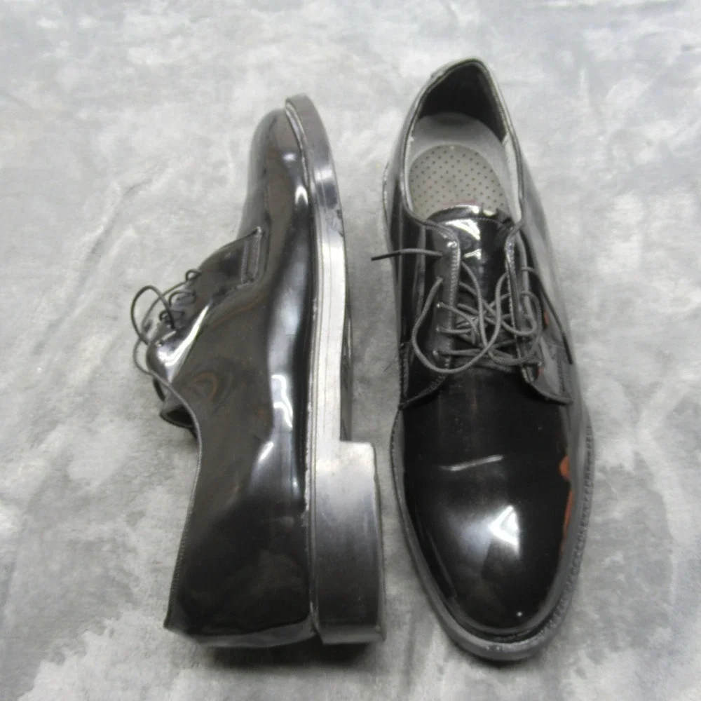 Military Dress Shoes Men 11.5 Black Glossy Leather Oxford Formal Uniform VTG USA